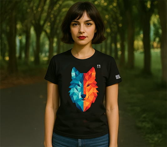 L’istinto elegante – La maglia con il lupo geometrico